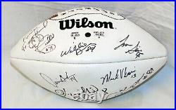 Vtg Kansas City Chiefs TEAM Signed Football DERRICK THOMAS, BELL, BUCHANAN LOWRY