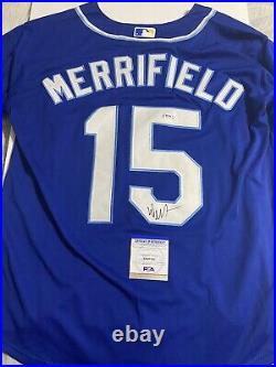 Whit Merrifield signed autographed jersey Kansas City Royals star PSA COA