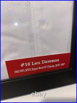White Len Dawson Signed Kansas City Chiefs Jersey SB IV MVP Inscription JSA COA
