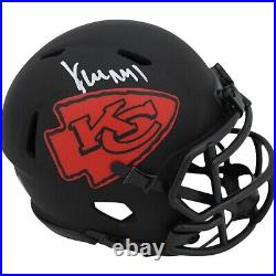 Xavier Worthy Autographed Kansas City Chiefs Eclipse Mini Helmet FAN 48829