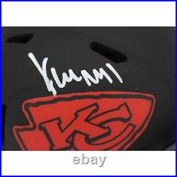 Xavier Worthy Autographed Kansas City Chiefs Eclipse Mini Helmet FAN 48829