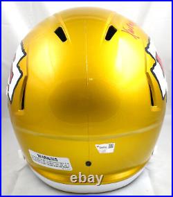 Xavier Worthy Autographed Kansas City Chiefs Speed Flash Helmet Fanatics Red