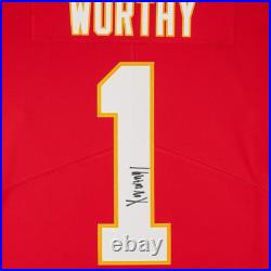 Xavier Worthy Kansas City Chiefs Autographed Red Limited Jersey