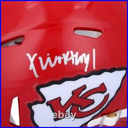 Xavier Worthy Kansas City Chiefs Autographed Riddell Speed Mini Helmet