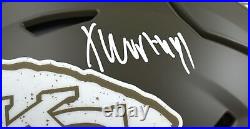 Xavier Worthy Signed Kansas City Chiefs Salute Speed Flex Helmet-Fanatics White
