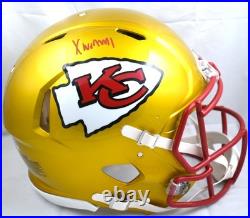 Xavier Worthy Signed Kansas City Chiefs Speed Flash Authentic Helmet Fanatics