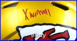 Xavier Worthy Signed Kansas City Chiefs Speed Flash Authentic Helmet Fanatics
